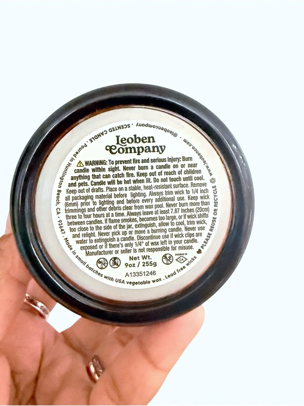 Leoben Company Alchemist Grove Scented Candle - Floral Dark Label